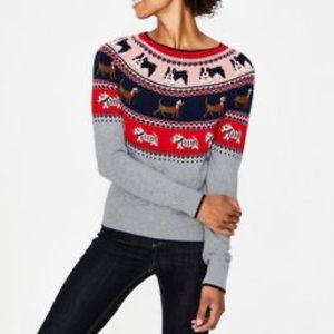 Holiday Time | Dog Fair Isle Women's Festive Crewneck Christmas Sweater